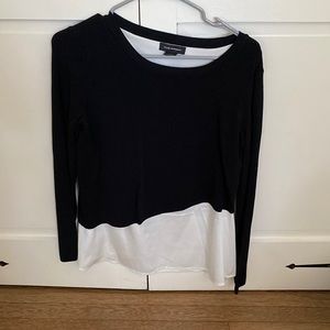 Club Monaco silk trim top